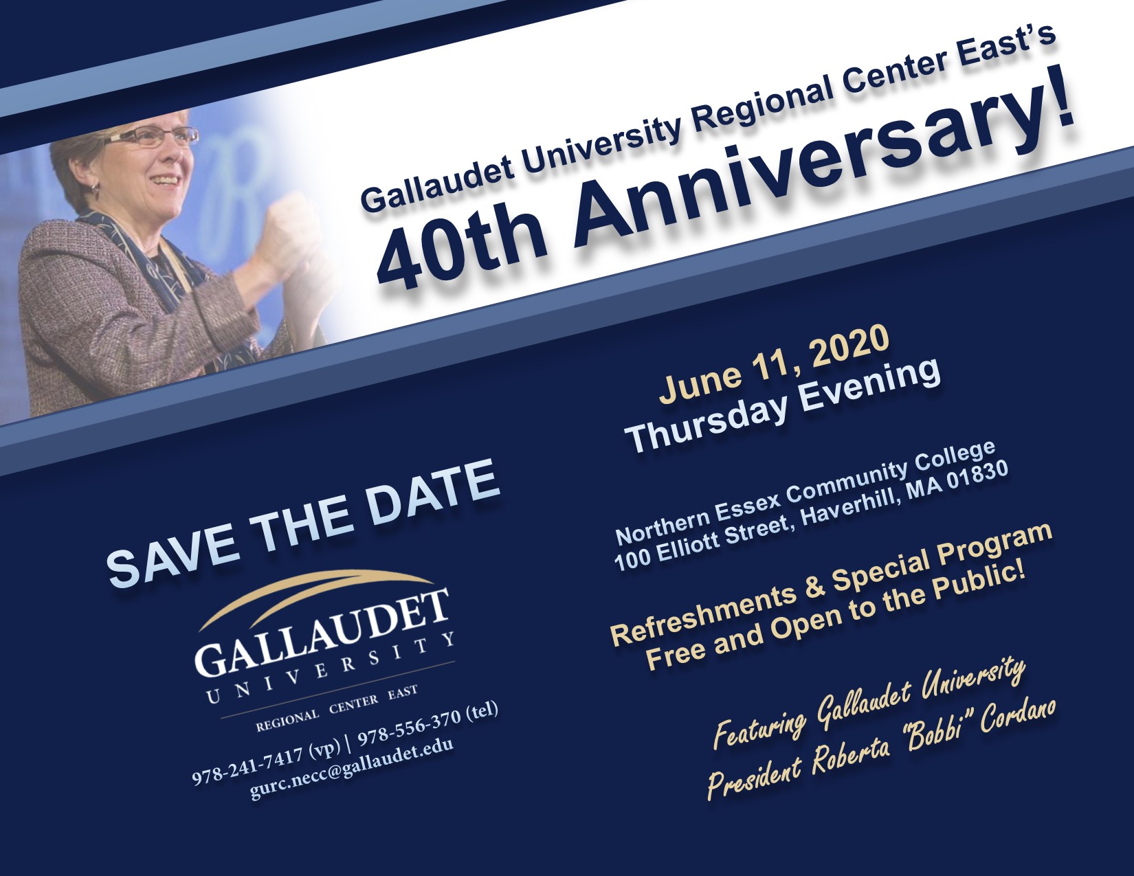 GURC East 40th Anniversary Save the date announcement 2020