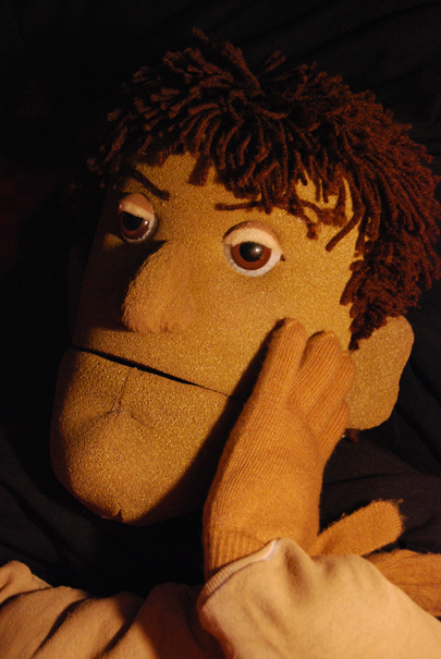 a puppet version of simon cowell from American idol