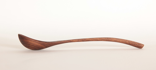 a walnut wooden spoon