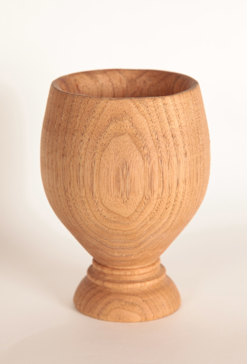 a wooden chalice